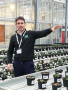 Westland director, Keith Nicholson, shows ericaceous peat-free compost trials